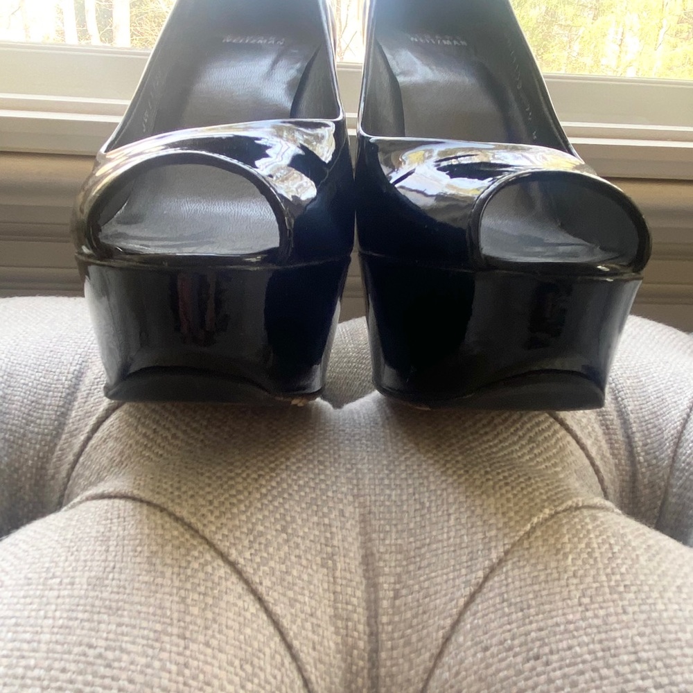 Authentic Stuart Weitzman Platform Peep Toe Pumps - image 3
